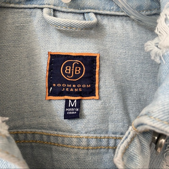 Boom Boom Jean’s women distressed long sleeves jacket. Size M. Used condition. - Picture 10 of 12